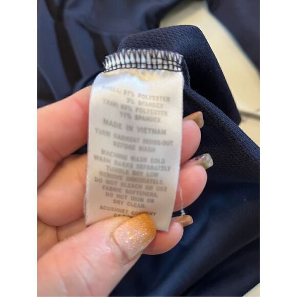 Footjoy FJ Men’s Mock Neck Navy Pullover Sz M Long Sleeve Golf - Picture 6 of 8